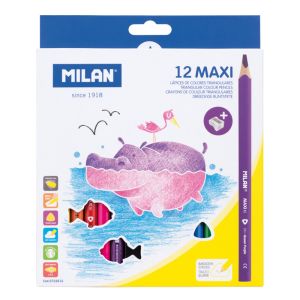 BOX 12 MAXI COLOURED PENCILS