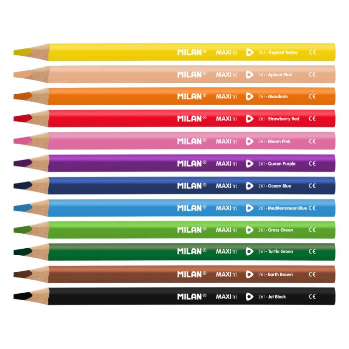 BOX 12 MAXI COLOURED PENCILS