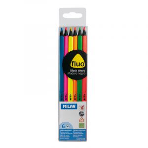 BOX OF 6 BLACK FLUO PENCILS