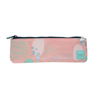 FLAT PINK PENCILCASE SILVER SM