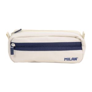 2 ZIP SQUARE PENCILCASE BEIGE