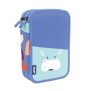 2DCK PENCILCASE FUN ANIMAL BLU