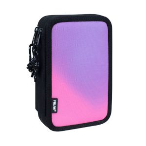 2DCK PENCILCASE SUNSET BLK/PNK