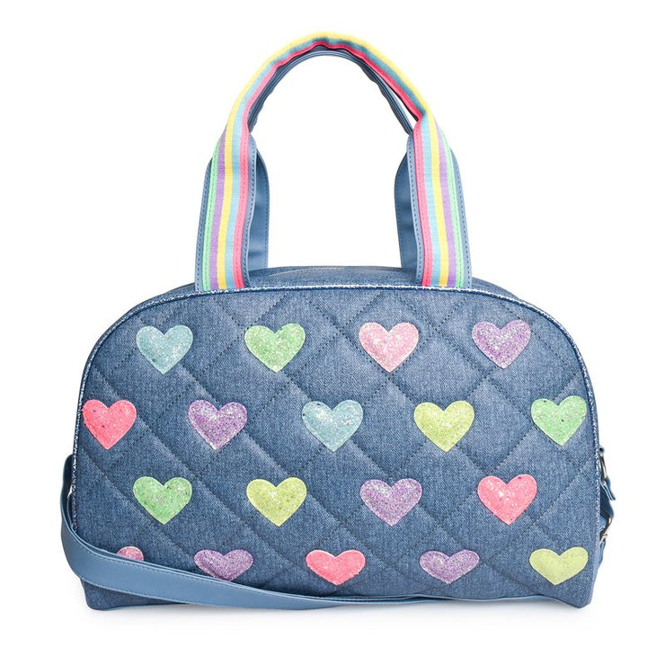 HEART DENIM DUFFLE B