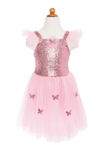 PINK SEQ BUTTERFLY DRESS&W 5-7