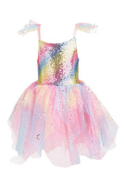 RAINBOW FAIRY DRESS&WINGS 5-6