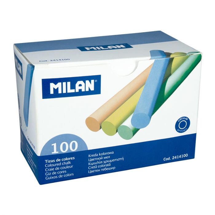 BOX OF 100 COLOURED SULF.CHALK