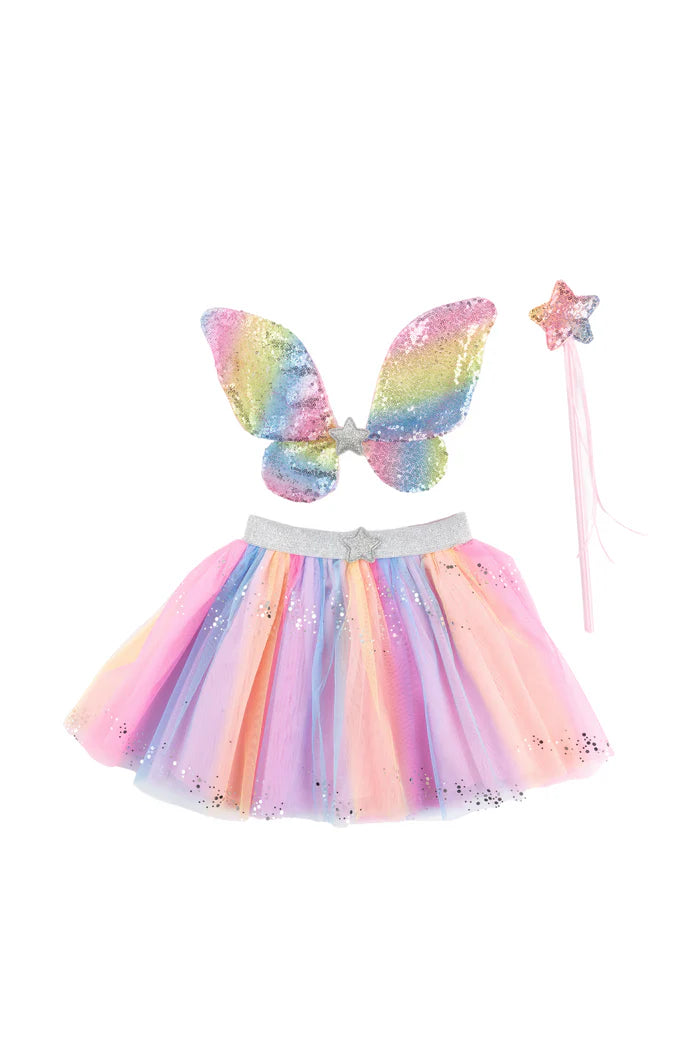 RAINB SEQ SKIRT/WINGS/WAND 4/6