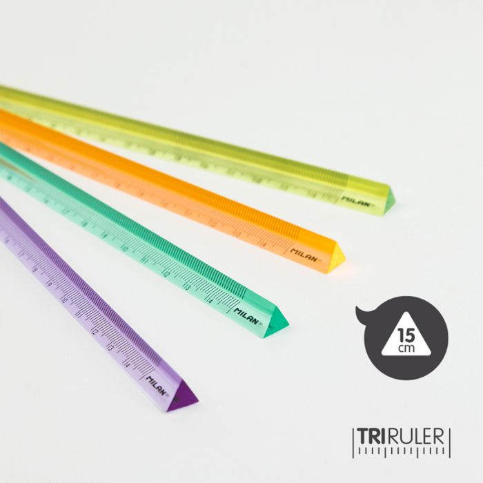 TRIANGULAR RULER 15CM NEW LOOK