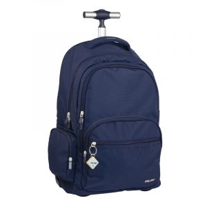 BKPK 6ZIP WHEELS 25L NAVY BLUE