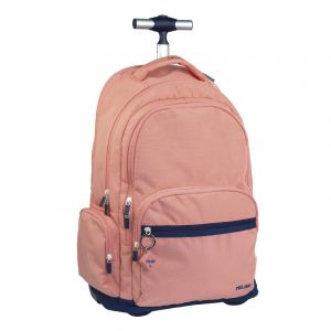 BKPK 6ZIP  WHEELS 25L  PINK