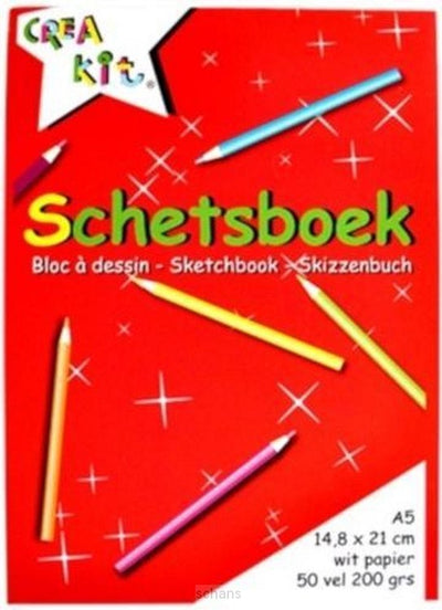 SCHETSBOEK A5 50BLZ 200GR