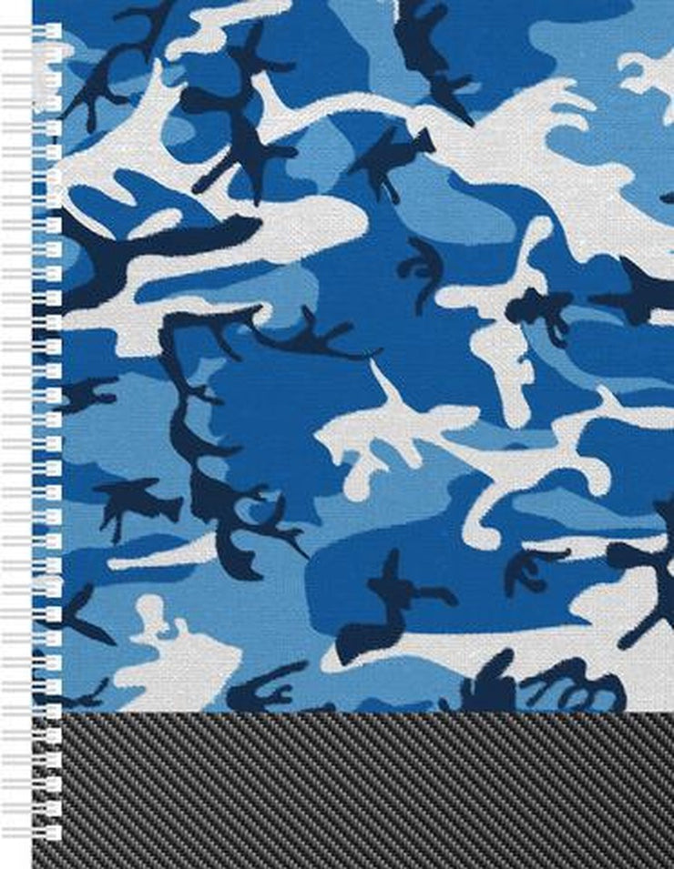 COLLEGEBLOK CAMO BLAUW A4 LIJN