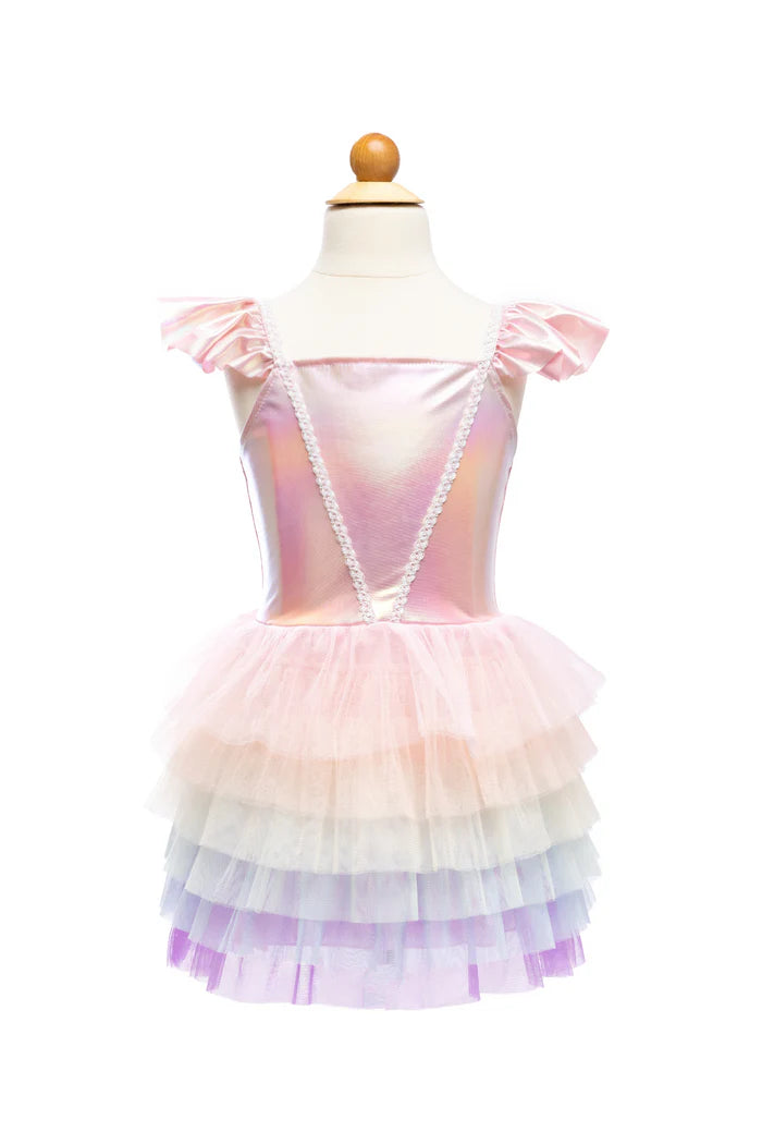 RAINB RUFFLE TUTU DRESS PNK/ML