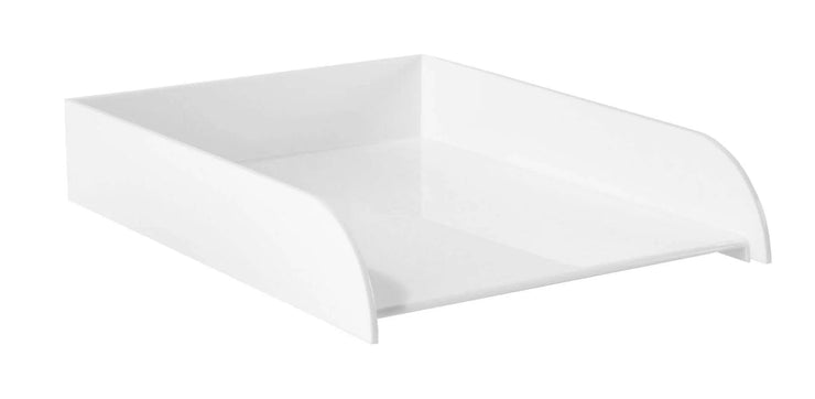 WHITE STACKING LETTER TRAY