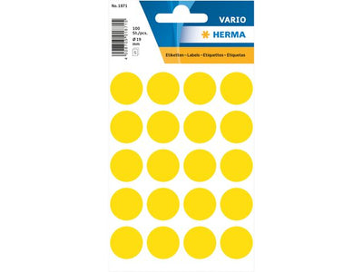 Herma sticker vario dots yellow 19MM