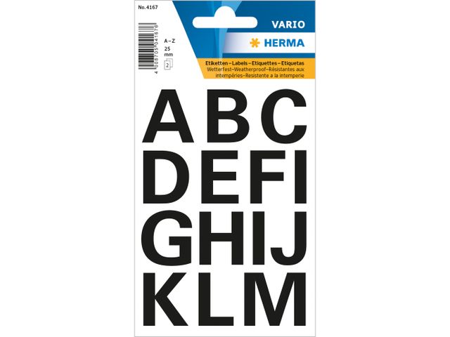 STICKER VARIO LETTER A-Z BLK 2