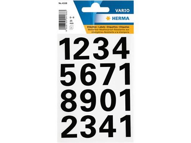 STICKER VARIO NUMBERS 0-9 BLK