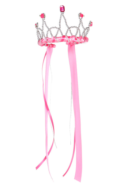 RIBBON TIARA  DARK PINK