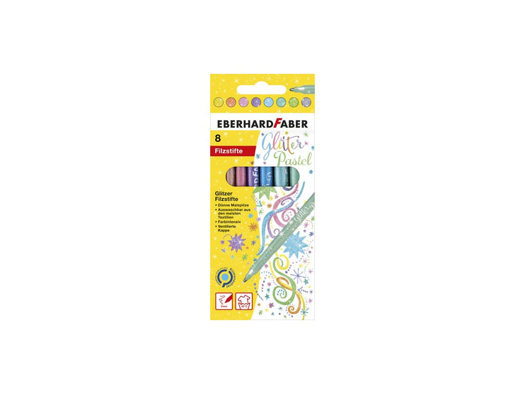 VILTSTIFT EFA GLITTER PASTEL 8