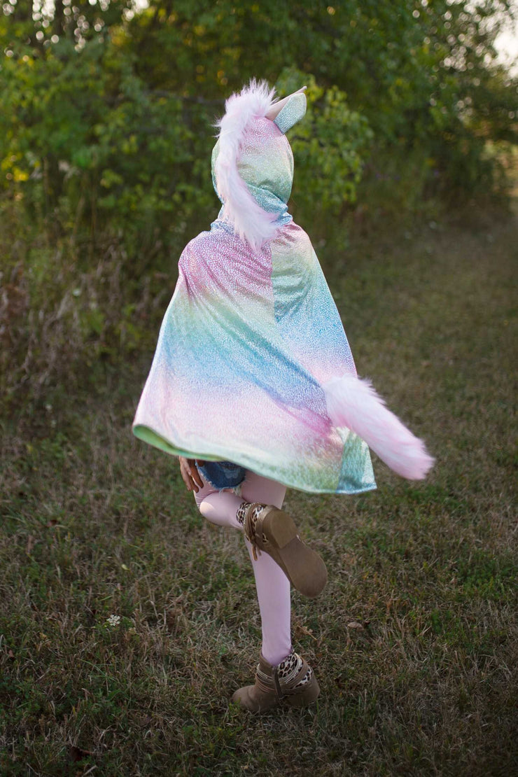 RAINB REV UNICORN DRAGON CAPE