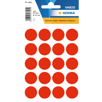 STICKER VARIO DOTS N.RED 19MM