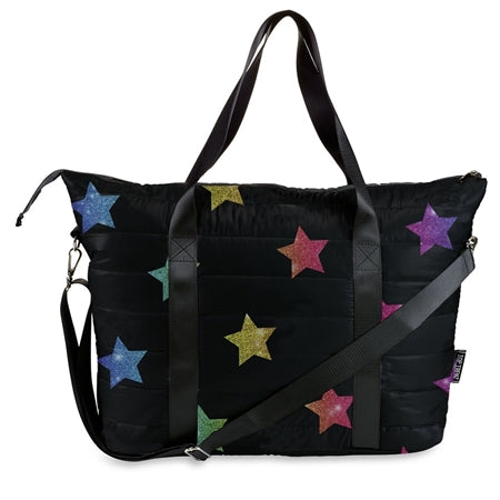 TOTE BAG PUFF MULTI GLITTER STAR