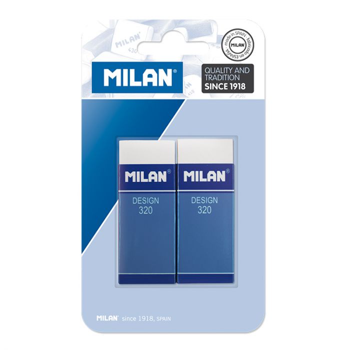 2PC PLASTIC ERASERS MILAN 320