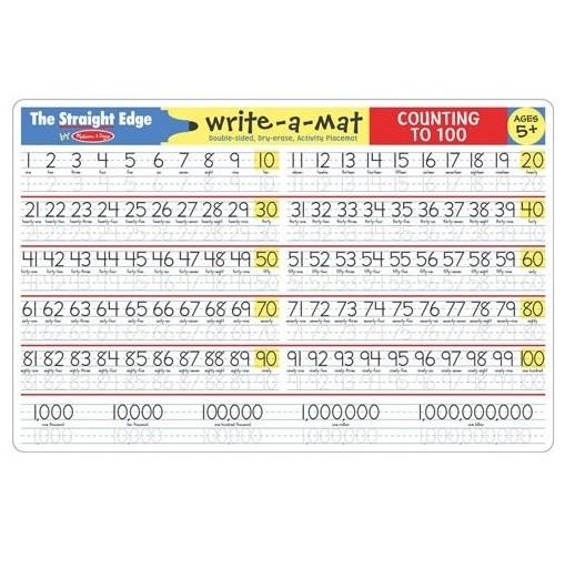 Counting to 100 Write-A-Mat