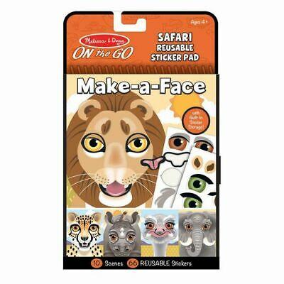 Make-a-Face Safari Reusable Sticker Pad