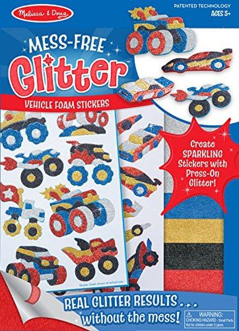 Mess-Free Glitter Vehicle Foam Stickers