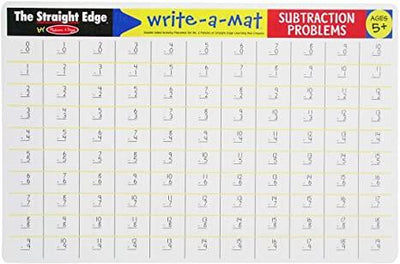 Subtraction Problems Write-A-Mat