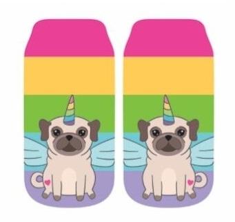 Top Trenz Ankle Socks Pug-Corn